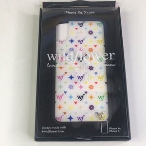 New Wildflower Monogram iPhone Xs/X case WF Logo White